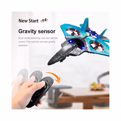 BBSONG V17 RC Remote Control Airplane 2.4G Remote Control Fighter Hobby - V17-GREY-3Battery