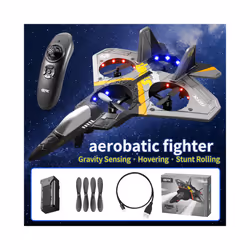 V17 RC Remote Control Airplane 2.4G Remote Control Fighter Hobby Plane - V17-Grey-1 Battery