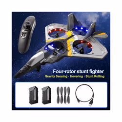V17 RC Remote Control Airplane 2.4G Remote Control Fighter Hobby Plane - V17-Grey-2 Battery