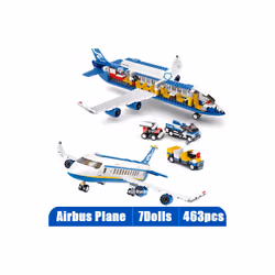 City High-tech Airport Airbus Airplane Aircraft Plane Brinquedos Avion - 463pcs no box