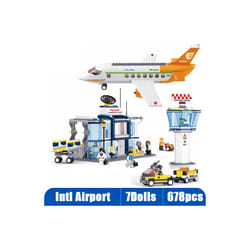 City High-tech Airport Airbus Airplane Aircraft Plane Brinquedos Avion - 678pcs no box