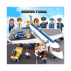 City High-tech Airport Airbus Airplane Aircraft Plane Brinquedos Avion - 678pcs no box
