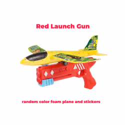 Airplane Launcher Toy Children Bubble Catapult Plane Catapult Gun Outdoor - Red