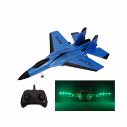 SU35 RC Plane With LED Lights Aircraft Remote Control Flying Model Glider - SU35 Blue 1B Box