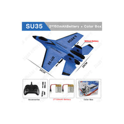 SU35 RC Plane With LED Lights Aircraft Remote Control Flying Model Glider - SU35 Red 1B Box