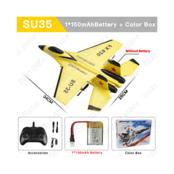 RC Plane SU35 2.4G With LED Lights Aircraft Remote Control Flying Model - China, SU35 Yellow 1B Box