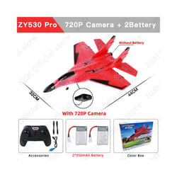 RC Plane SU35 2.4G With LED Lights Aircraft Remote Control Flying Model - China, ZY530 720P Red 2B