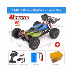 WLtoys 144010 144001 75KM/H RC Car 2.4G Brushless 4WD Electric High Speed - 144001 Blue 1B FB