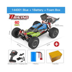 WLtoys 144010 144001 75KM/H RC Car 2.4G Brushless 4WD Electric High Speed - 144001 Blue 1B FB