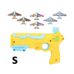 Large Airplane Launcher Bubble Catapult With 6 Small Plane Toy Funny Airplane - S gun and 6pcs plane