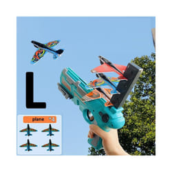 Large Airplane Launcher Bubble Catapult With 6 Small Plane Toy Funny Airplane - L gun and 4pcs plane