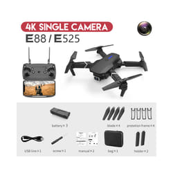 E88Pro RC Drone 4k Profesional with Hd Camera Wide Angle HD Camera Foldable - 4K single lens-3b