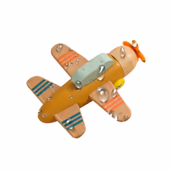 Wooden Plane Toy Cartoon Creative Children's Wooden Airplane Wooden Airplane - SPAIN