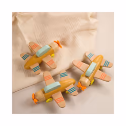 Wooden Plane Toy Cartoon Creative Children's Wooden Airplane Wooden Airplane - SPAIN