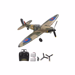 FREMEGO 400mm Zero/BF109/Spitfire/P40/P51D Mustang/F4U Corsair 4-Ch RC - Spitfire rc plane