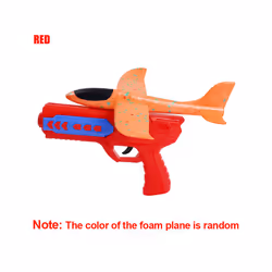 Foam Plane Launcher For Children 8-12M Airplane Gun Catapult Kids Outdoor - Set B-Red gun