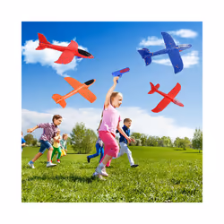 Foam Plane Launcher For Children 8-12M Airplane Gun Catapult Kids Outdoor - Set B-Red gun