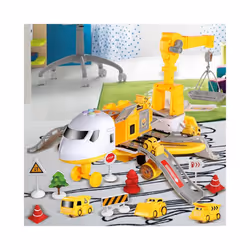Airplane Toy Plane Toy With Music And Light Transport Cargo Airplane Toy - Yellow, United States