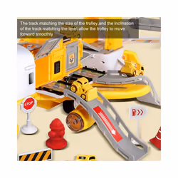 Airplane Toy Plane Toy With Music And Light Transport Cargo Airplane Toy - Yellow, United States