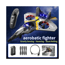 V17 RC Remote Control Airplane 2.4G Remote Control Fighter Hobby Plane - V17-GREY-1Battery