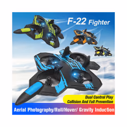 F22 Foam RC Plane with Camera 4K 360 Stunt Remote Control Aircraft Fighter - OR 4K Camera
