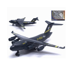 22CM Metal Aircraft Model C-17 Alloy Diecast Transport Airplane Toy Model - Black