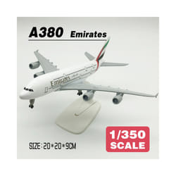 Toy Plane Model 20cm Scale 1:350 Aeroflot A320 A380 Metal Diecast Airplane - With Box-A380