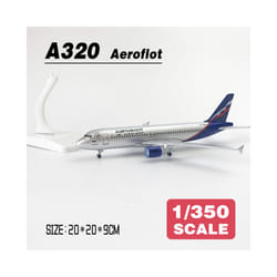Toy Plane Model 20cm Scale 1:350 Aeroflot A320 A380 Metal Diecast Airplane - With Box-A320