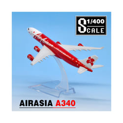 Scale 1:400 AirAsia Airbus A340 A320 Metal Diecast Airplane Plane Model - A340, China