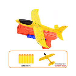 Catapult Glider 10M Foam Plane Soft Bullet Launcher Children Airplane - Red