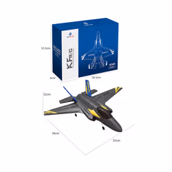 RC Plane F35 2.4G 4CH EPP Foam Glider Black Radio Remote Control Airplane - 2 Battery