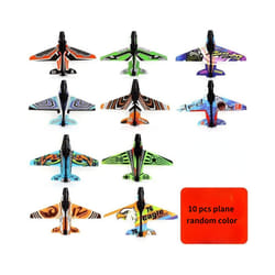 Gun Airplane Launcher Toy Airplane Gun Foam & Plastic Plane for Children - 10pcs plane random