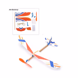 1pc Rubber Band Elastic Powered Aircraft Glider Flying Plane Airplane - A-Random 1pc