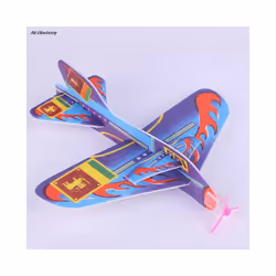 1pc Rubber Band Elastic Powered Aircraft Glider Flying Plane Airplane - A-Random 1pc