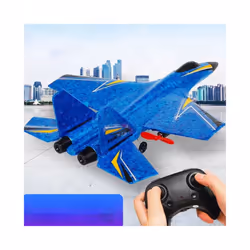 Remote Control Foam Aircraft Land and Air Model Fighter Fixed Wing Glider - Sky Blue