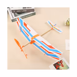 New Foam Glider Plane Airplane Toy Rubber Band Powered Plane Model Aircraft - 4PC Random Color