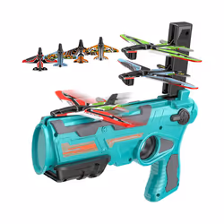Airplane Toys Boys Outdoor Toys for Kids Ages 4-8 Aircraft Gun Launcher - 4 Planes Set