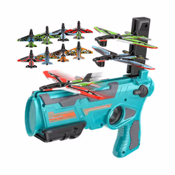 Airplane Toys Boys Outdoor Toys for Kids Ages 4-8 Aircraft Gun Launcher - 14 Planes Set