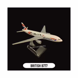 Scale 1:400 Metal Aircraft Model, TURKISH B777 Airplane Diecast Plane - 137.BRITISH B777
