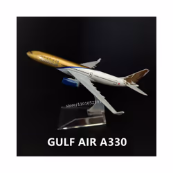 Scale 1:400 Metal Aircraft Model, TURKISH B777 Airplane Diecast Plane - 163.GULF A330