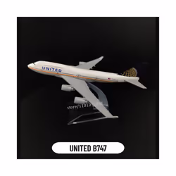 Scale 1:400 Metal Aircraft Model, TURKISH B777 Airplane Diecast Plane - 103.United B747