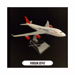 Scale 1:400 Metal Aircraft Model, TURKISH B777 Airplane Diecast Plane - 119.Virgin B747