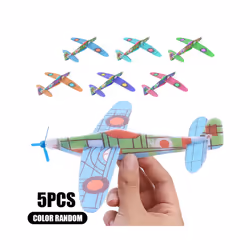 1-5pcs 3D DIY Hand Throw Flying Airplane Toys Glider Planes Foam Aeroplane - 5Pcs Random