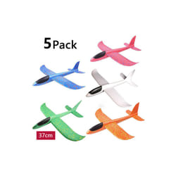 6/10PCS 36CM 48cm Foam Glider Planes Airplanes Hand Throwing Toy Flight - 37cm 5 pcs no lights