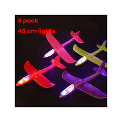 6/10PCS 36CM 48cm Foam Glider Planes Airplanes Hand Throwing Toy Flight - 48cm6pcs light-2