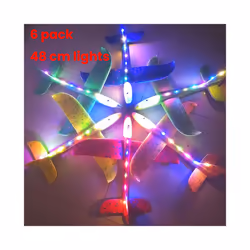 6/10PCS 36CM 48cm Foam Glider Planes Airplanes Hand Throwing Toy Flight - 48cm6pcs light-1