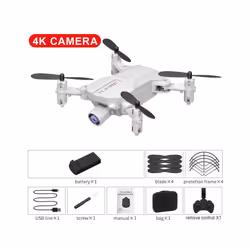 Mini Drone 4K HD Camera WIFI FPV Hight Hold Mode One Key Return Foldable - China, Silver