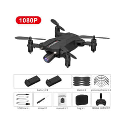 Mini Drone 4K HD Camera WIFI FPV Hight Hold Mode One Key Return Foldable - China, Black