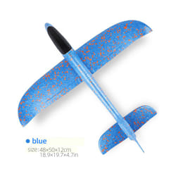 50CM Big Foam Plane Glider Hand Throw Airplane Light Inertial EPP Bubble - 50cm Blue, China