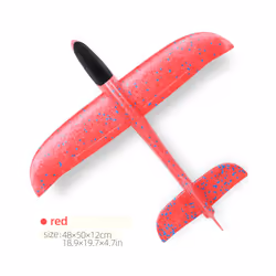 50CM Big Foam Plane Glider Hand Throw Airplane Light Inertial EPP Bubble - 50cm Red, China